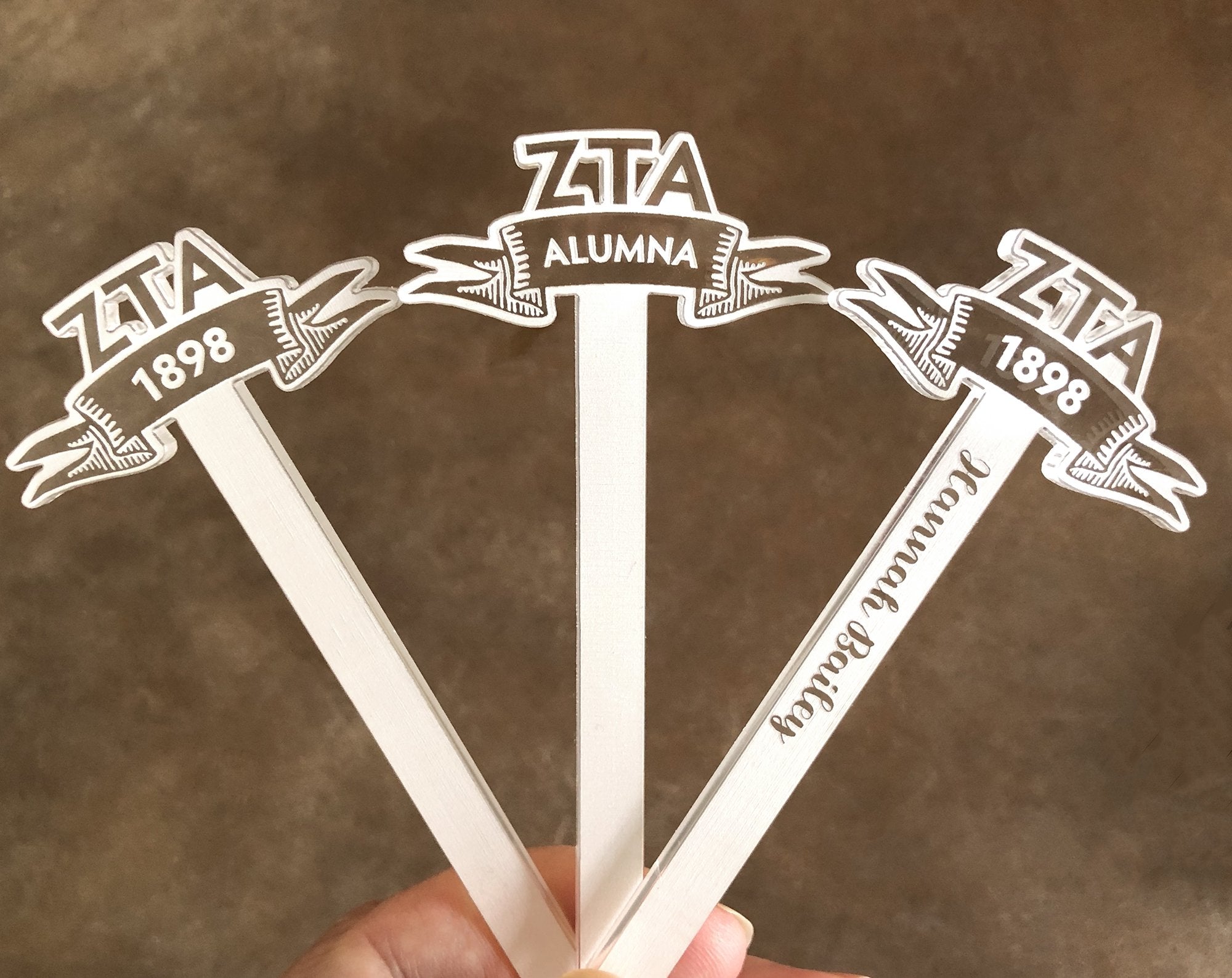 Zeta Tau Alpha Swizzle Sticks | Brit and Bee