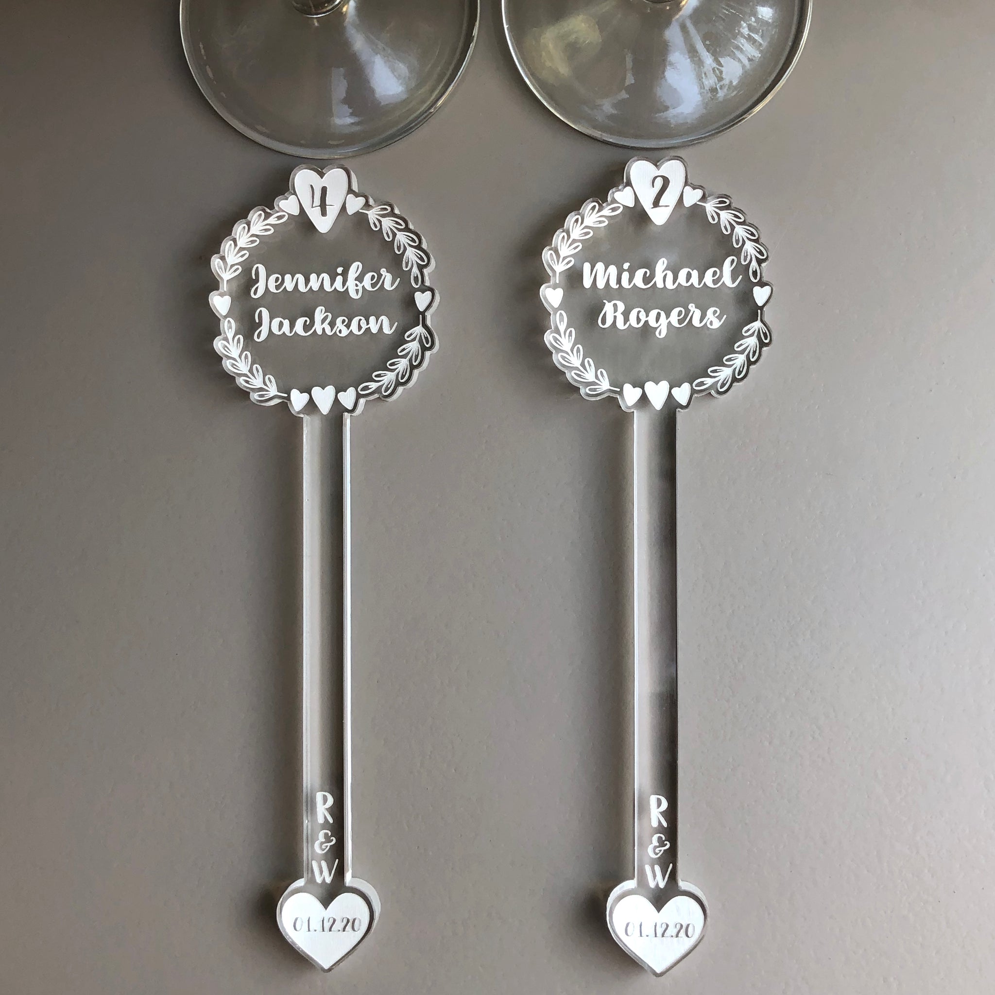 Wedding Table Place Name Swizzle Sticks | Brit and Bee