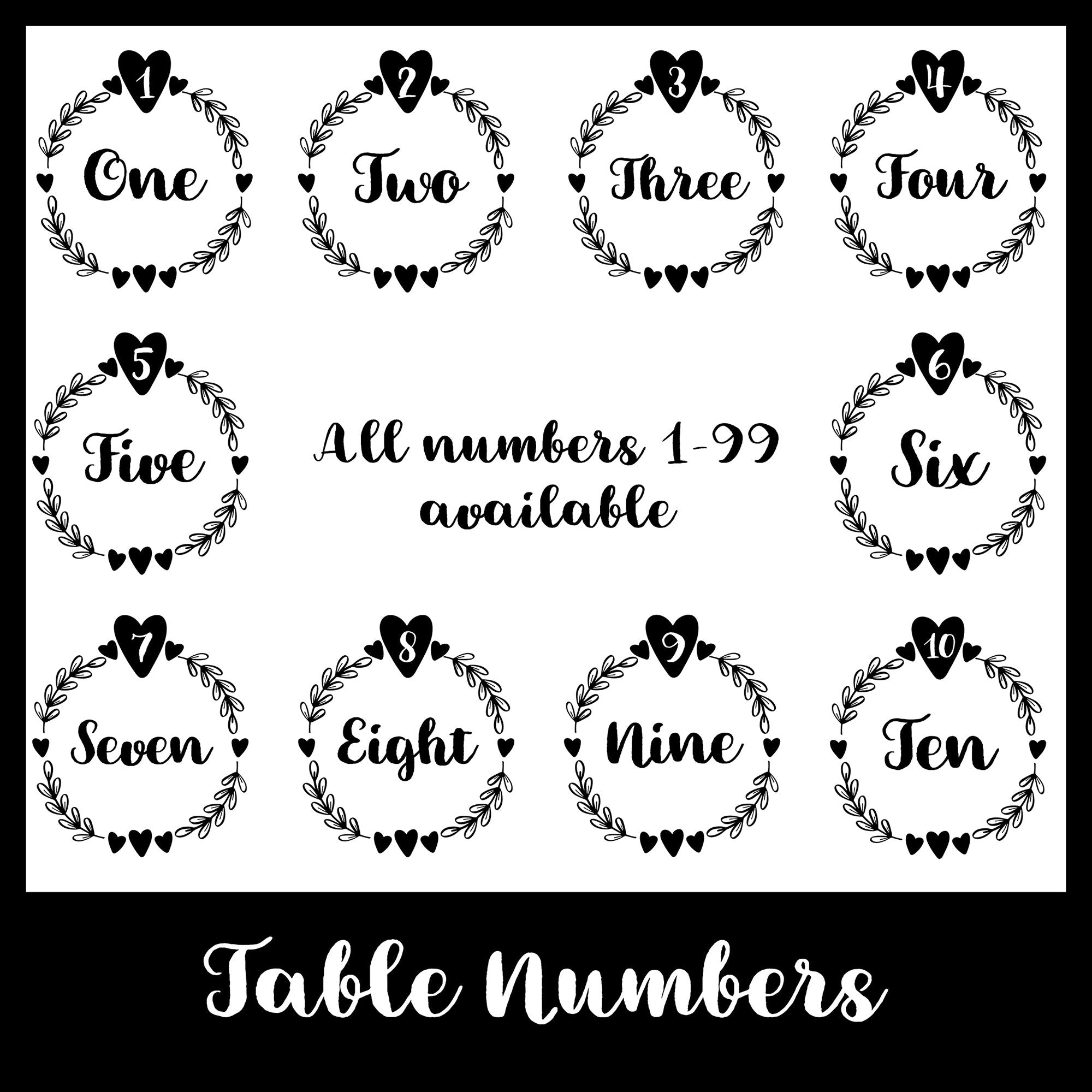 Wedding Table Number Sign | Brit and Bee