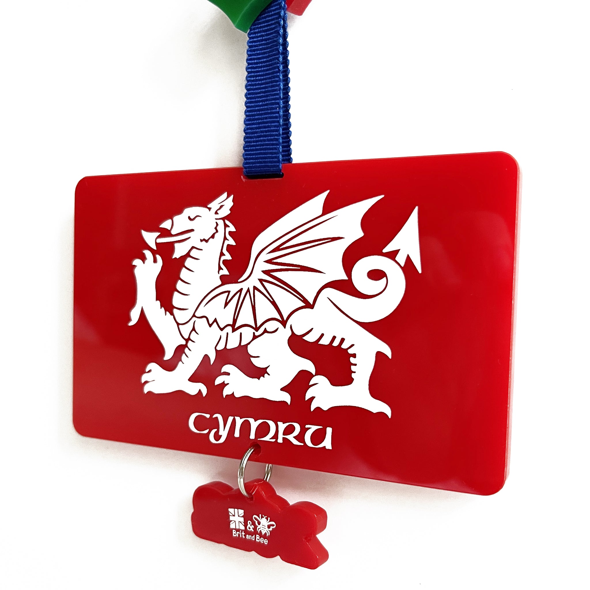 USA and Wales Flag Ornament